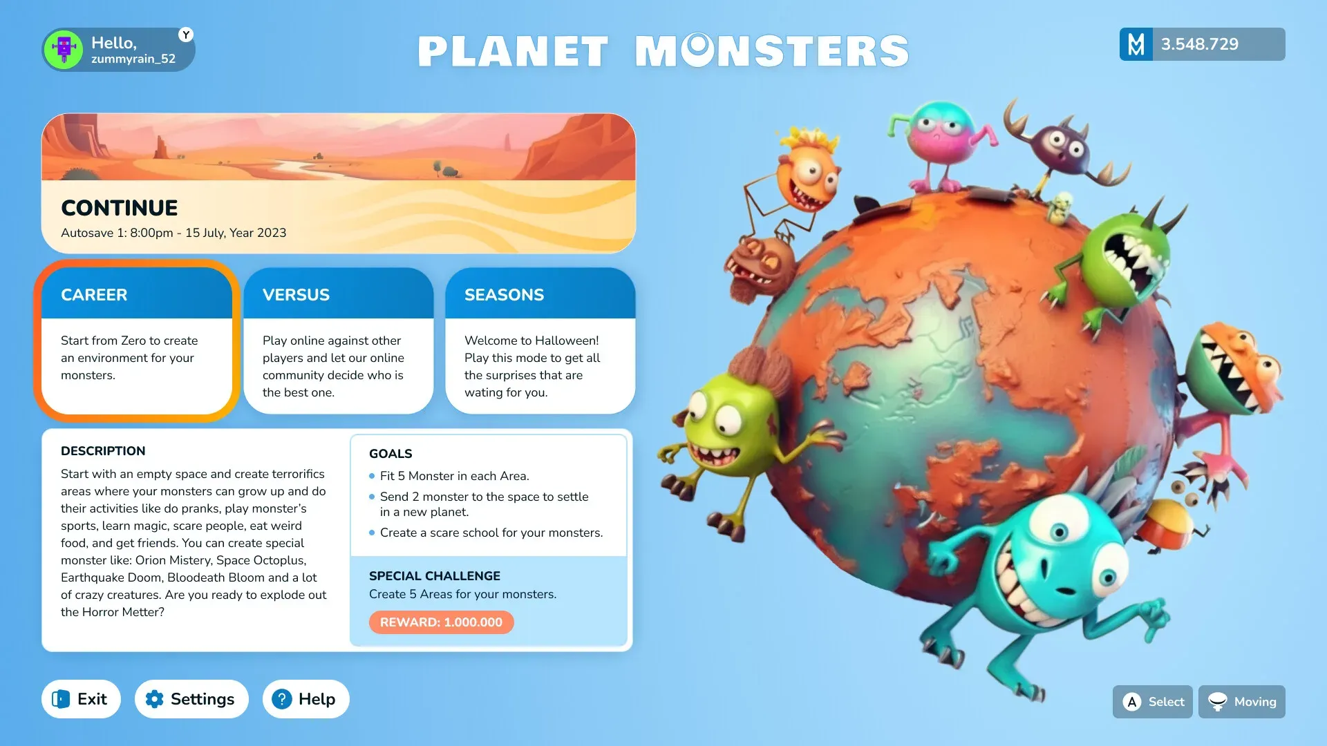 Planet Monster — screen 2