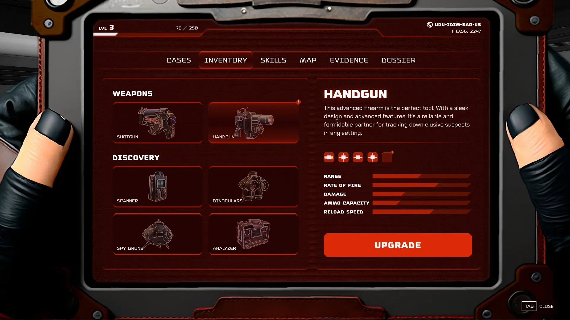 Terror space — fictional game — screen 5