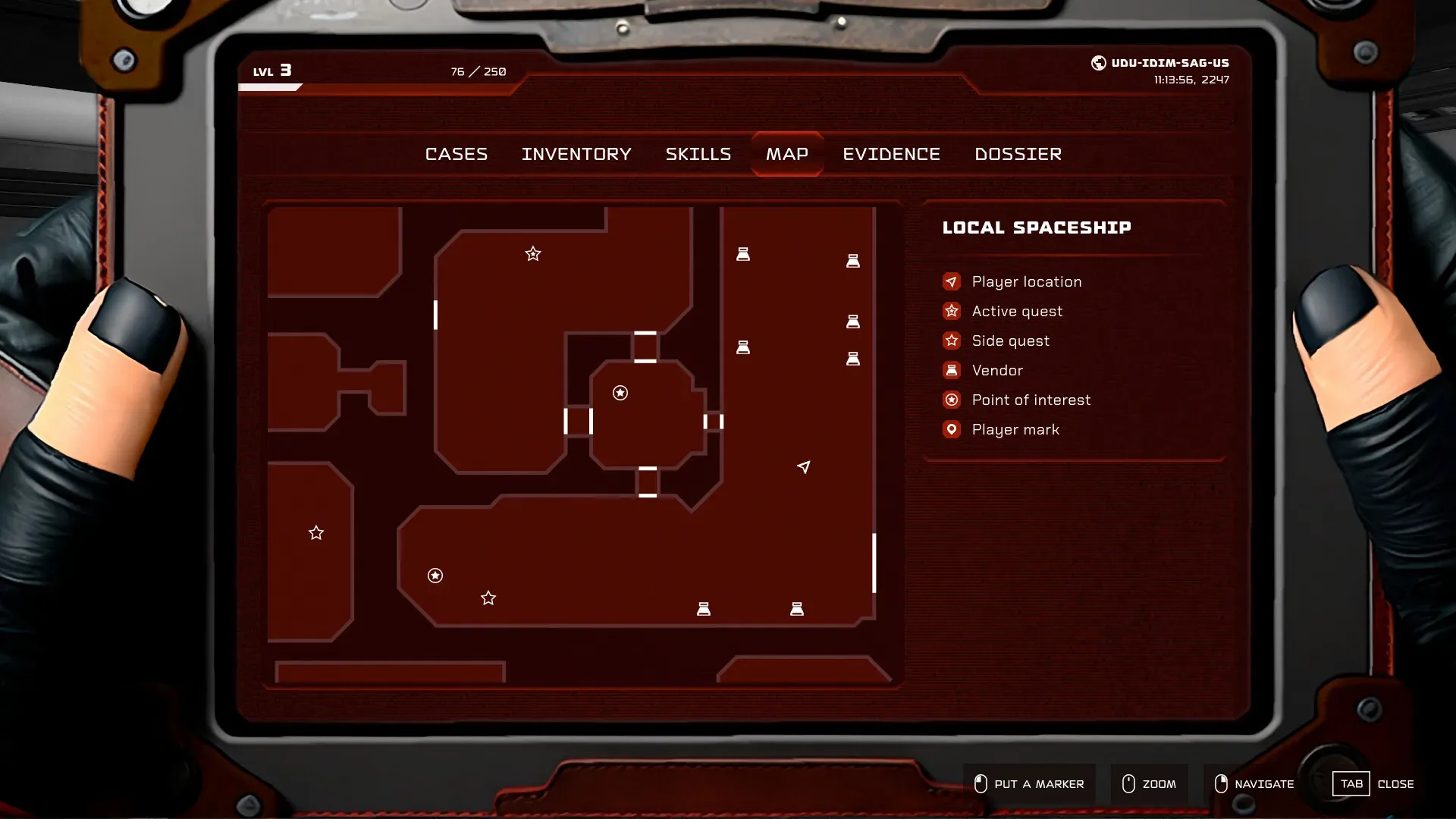Terror space — fictional game — screen 8